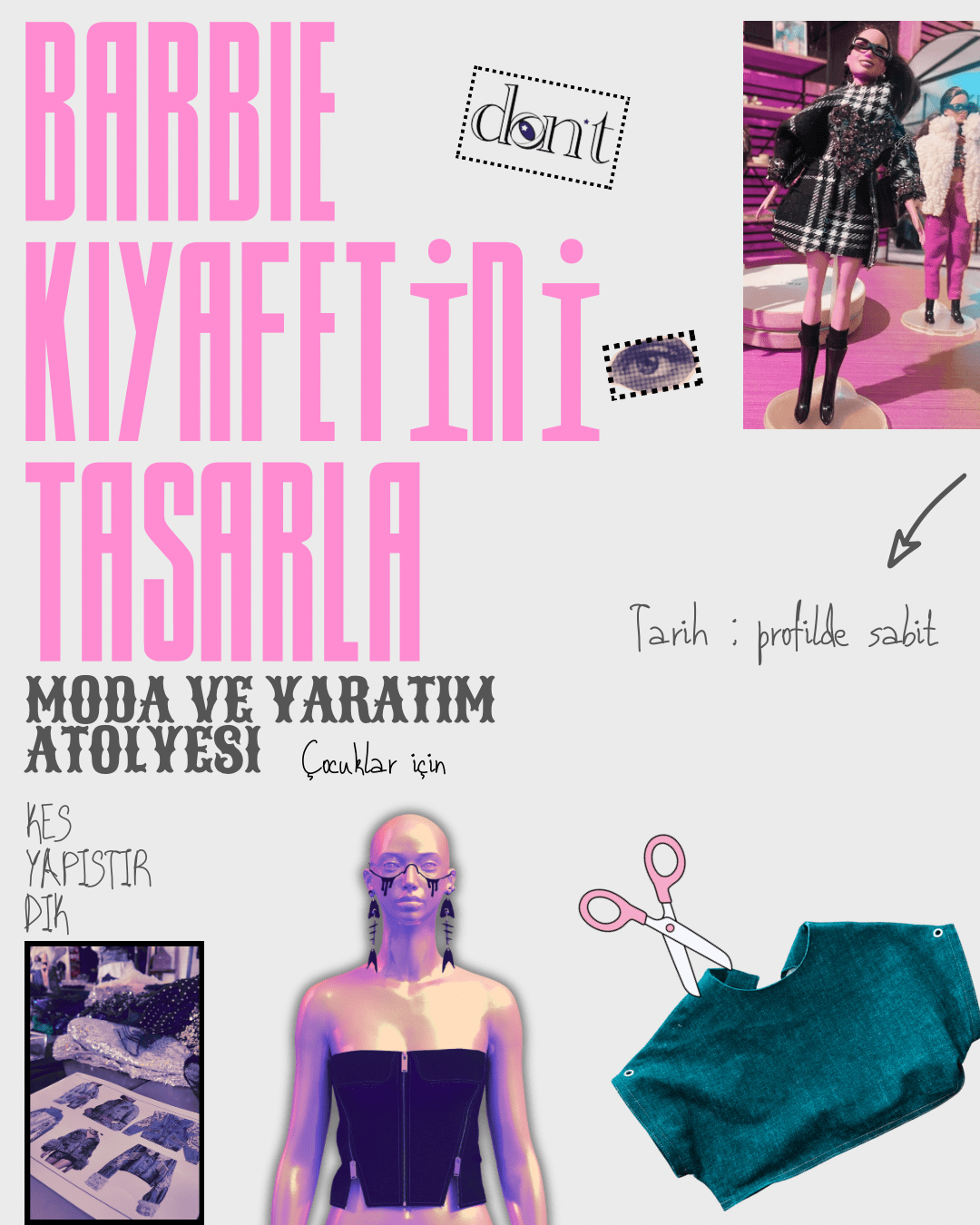 Barbie Kıyafetini Tasarla özel etkinlik doğum günü