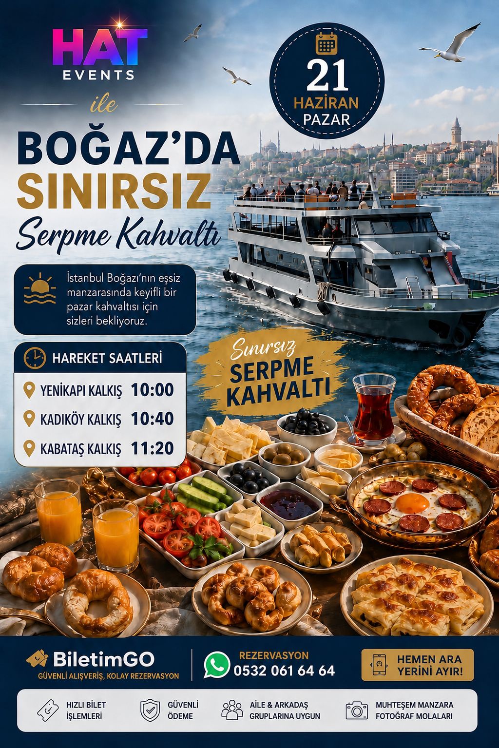 Boğazda Sınırsız Serpme Kahvaltı